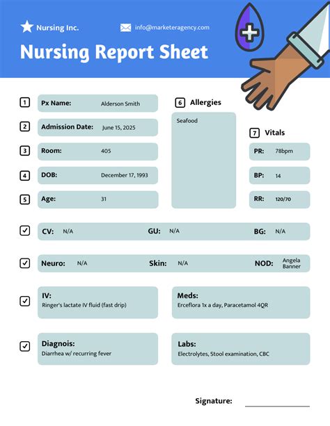 7 Essential Nurse Report Sheets Templates