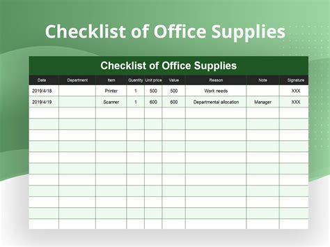 7 Essential Office Supply Inventory Checklist Templates