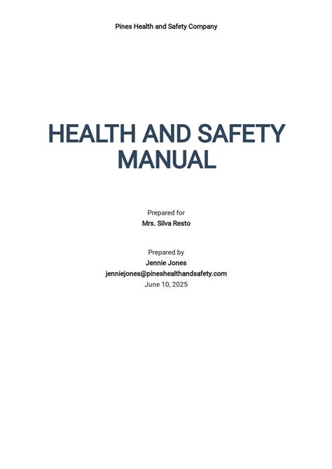 7 Essential Safety Manual Templates In Word