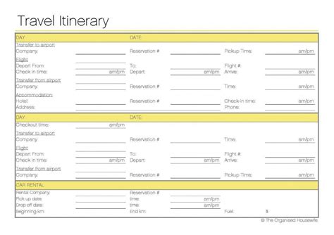 7 Essential Templates For Google Docs Itinerary