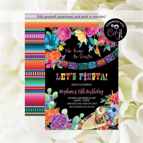 7 Fiesta Mexicana Invitation Templates