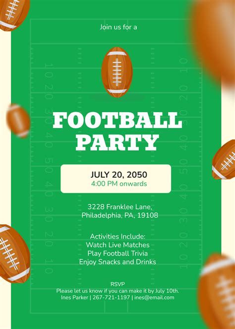 7 Free Football Invitation Templates To Download