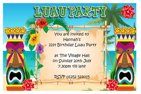 7 Free Luau Party Invitation Templates