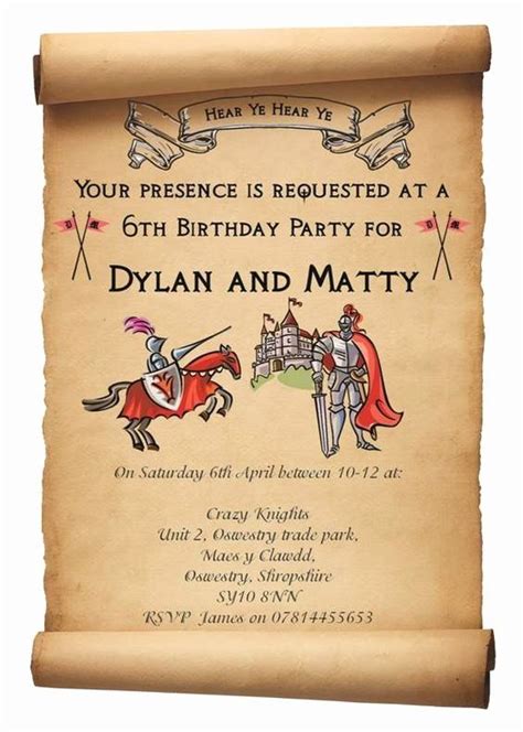 7 Free Medieval Invitation Templates To Download