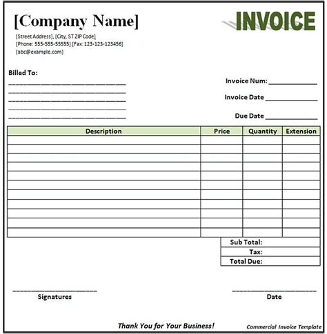 7 Free Open Office Invoice Templates