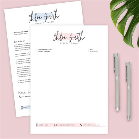 7 Free Personal Letterhead Templates For Word