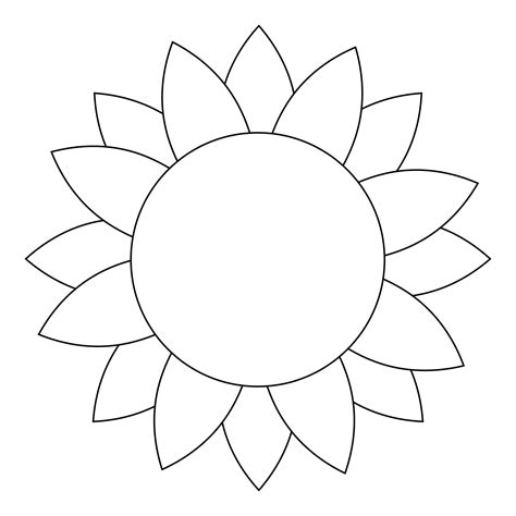 7 Free Printable Sunflower Templates To Cut Out