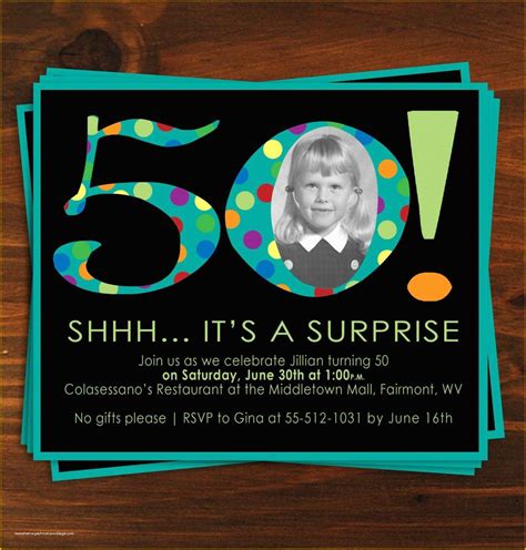 7 Free Surprise 50th Birthday Invitation Templates