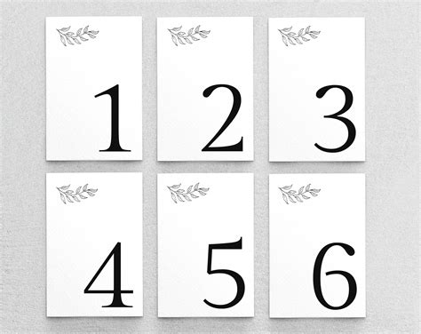 7 Free Table Number Templates 4x6 You Can Download