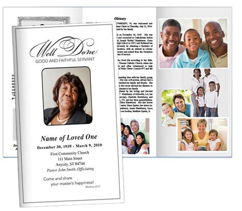 7 Funeral Program Booklet Templates To Honor Loved Ones