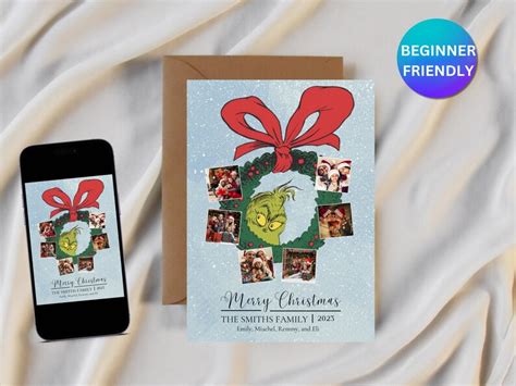 7 Grinch Christmas Card Templates To Steal The Show