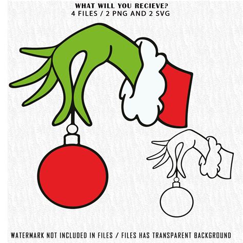 7 Grinch Hand Holding Ornament Template Ideas