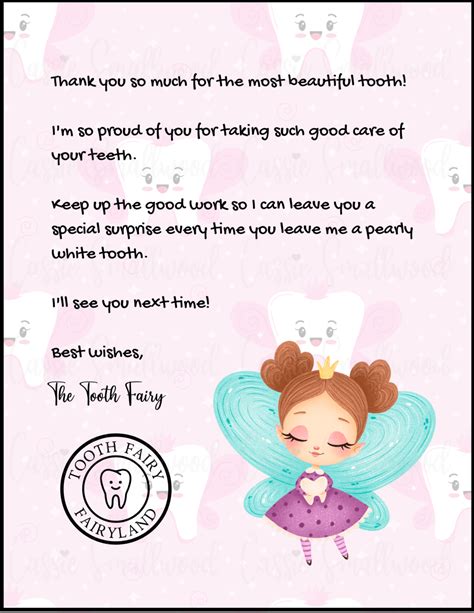 7 Magical Free Tooth Fairy Letter Templates