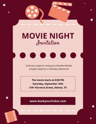 7 Movie Night Invitation Templates To Wow Your Guests