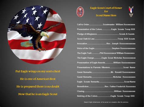 7 Tips For Eagle Court Of Honor Program Template