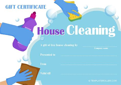 7 Ways To Create A Cleaning Gift Certificate Template