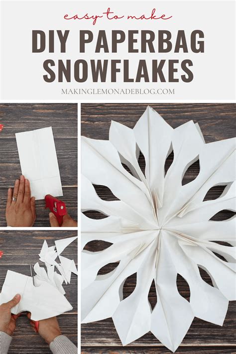 7 Ways To Create Paper Bag Snowflakes Easily