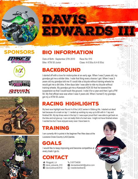 7 Ways To Land A Motocross Job With Our Free Resume Template