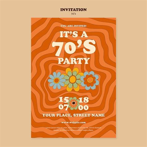 70s Party Invitation Templates Free Download Now