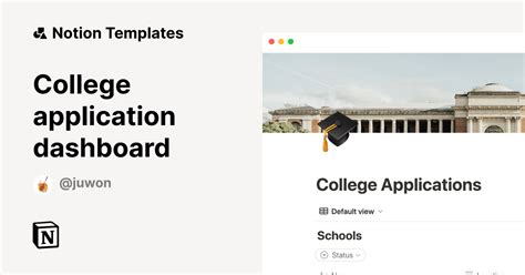 8 Essential Templates For College Application Notion