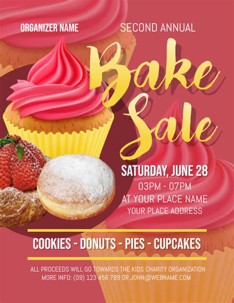 8 Free Bake Sale Flyers Templates To Boost Sales