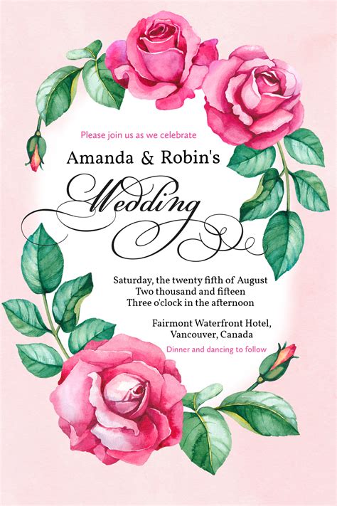 8 Free Editable Wedding Invitation Templates Word Download