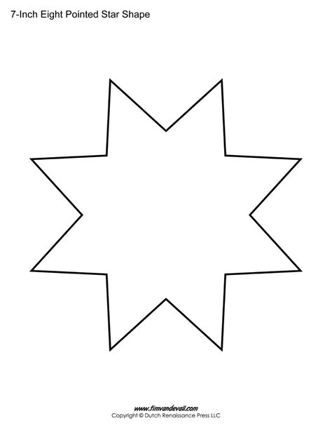 8 Point Star Template Printable Free Download