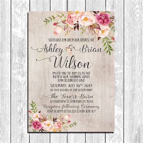 8 Vow Renewal Invitation Templates Youll Love