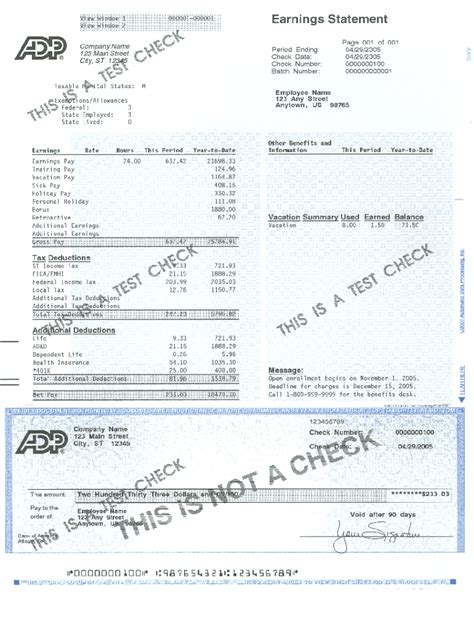 Adp Pay Stub Template With Calculator