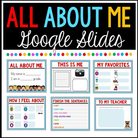 All About Me Slide Template Design Guide