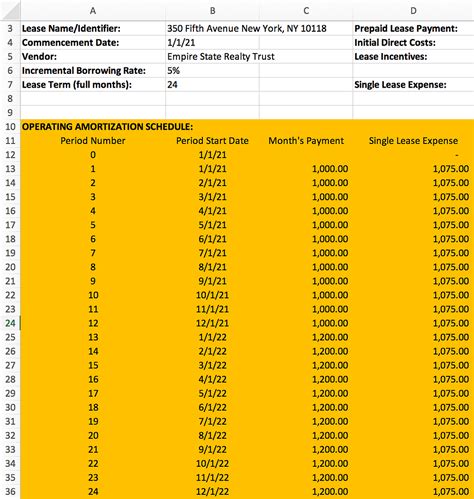 Asc 842 Lease Excel Template Free Download