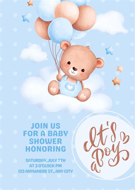 Baby Boy Announcement Template Ideas To Delight