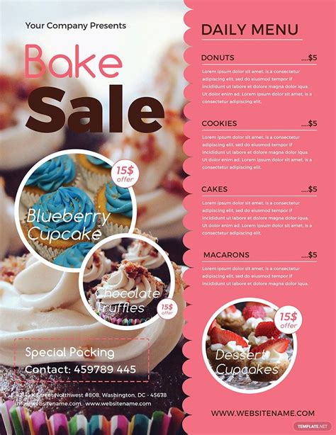 Bake Sale Flyer Template In Google Docs Free