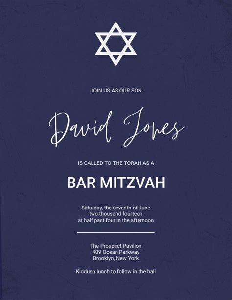 Bar Mitzvah Invitation Template Ideas And Designs