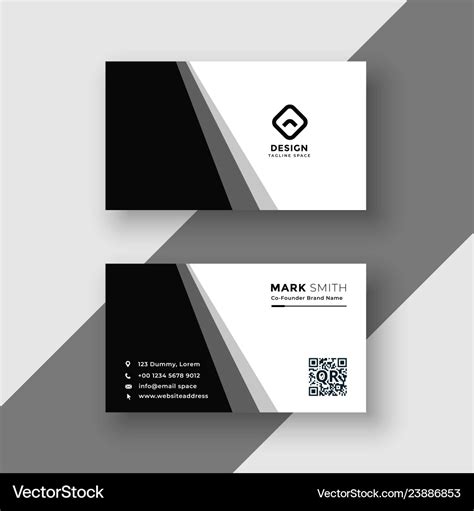 Black And White Business Card Template Design