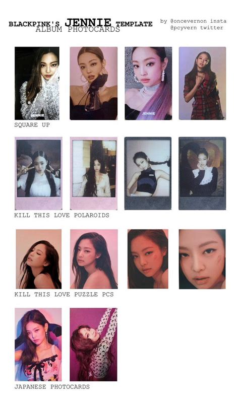 Blackpink The Album Photocard Template Collectors Guide