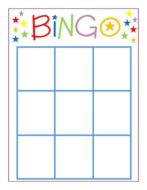 Blank Bingo Cards Template Download And Print