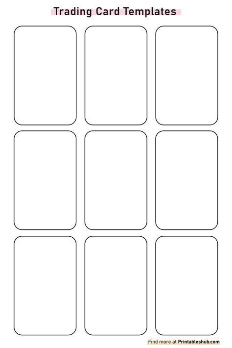 Blank Trading Card Template Design And Download