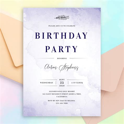 Blue Birthday Invitation Templates: Free Designs To Download