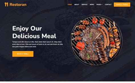 Bootstrap 5 Restaurant Template For Your Business