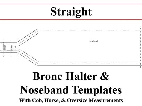 Bronc Halter Noseband Template For Perfect Fit