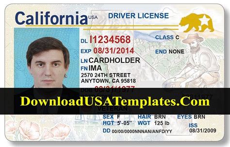 California Id Card Template Download And Requirements