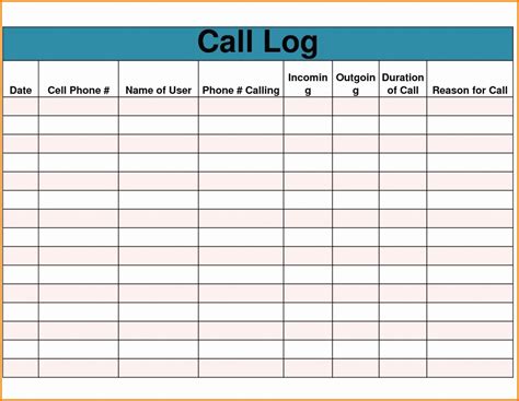 Call Tracking Made Easy With Excel Template