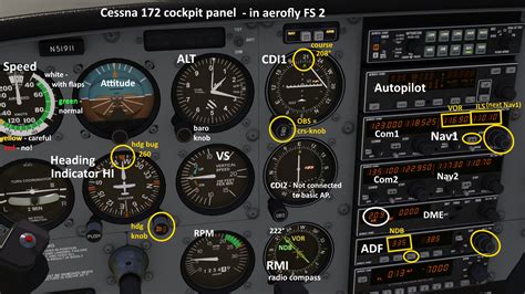 Cessna 172 Instrument Panel Layout Guide