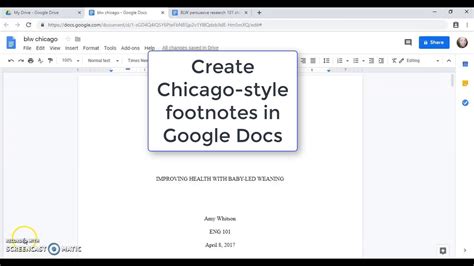 Chicago Style Template In Google Docs Made Easy