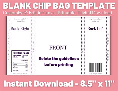 Chip Bag Template Free Download Now Available