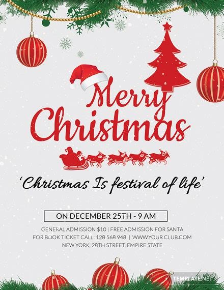 Christmas Flyer Template Word Designs