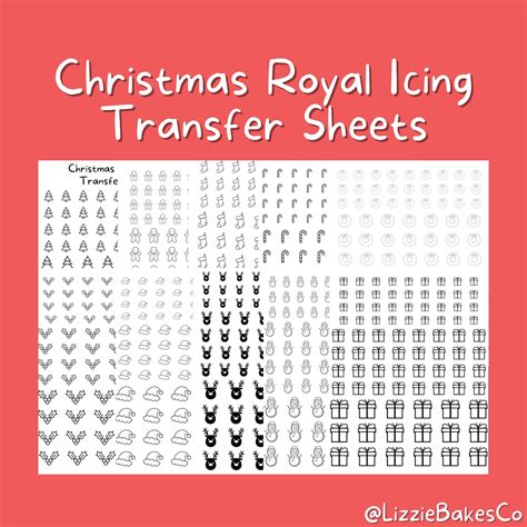 Christmas Royal Icing Transfer Designs And Templates