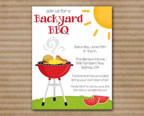 Company Bbq Invitation Template Ideas And Examples