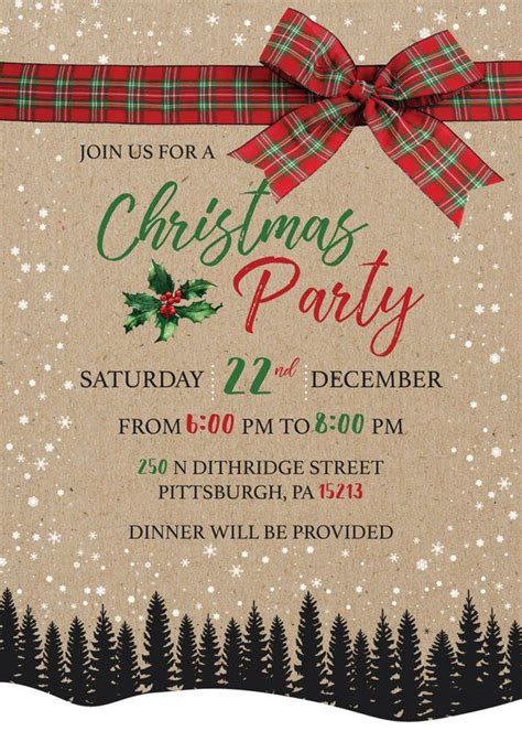 Company Christmas Party Invitation Templates To Wow Your Guests